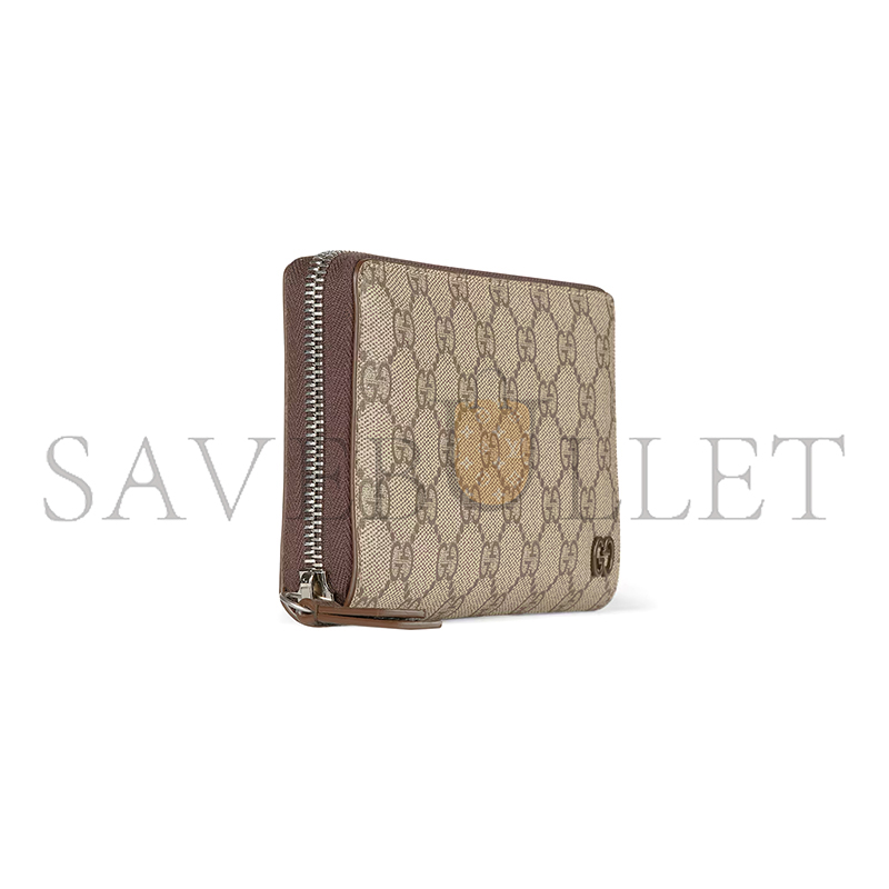 GUCCI BROWN INTERIOR GG ZIP AROUND WALLET ‎856562 (19*10.5*2.5cm)